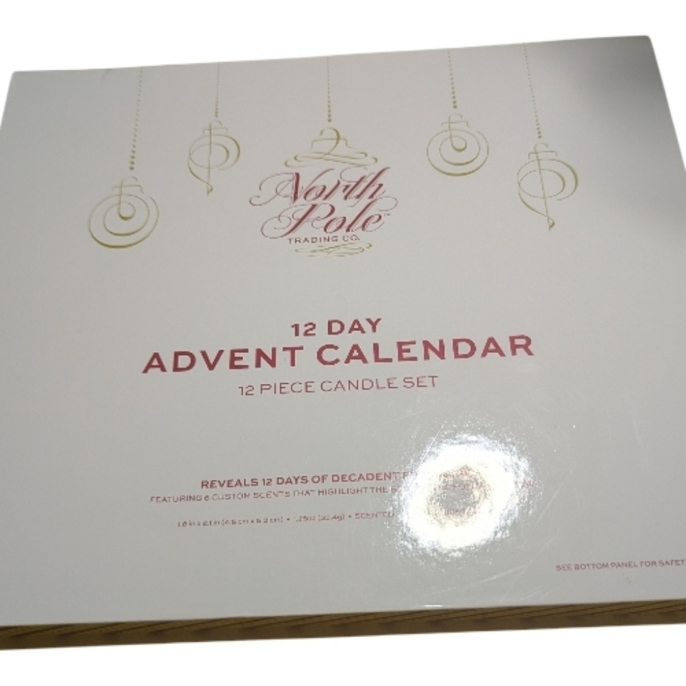North Pole Trading Co 12 Day Advent Calendar Candle Set - Red